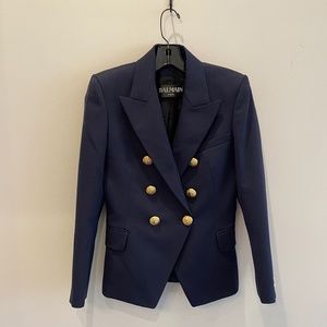 BALMAIN Blazer-  Navy with Gold- size 38F
